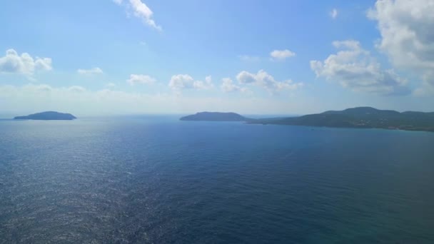 Rotazione Drone Destro Ibiza Faro Punta Grossa Nell Estate 2022 — Video Stock