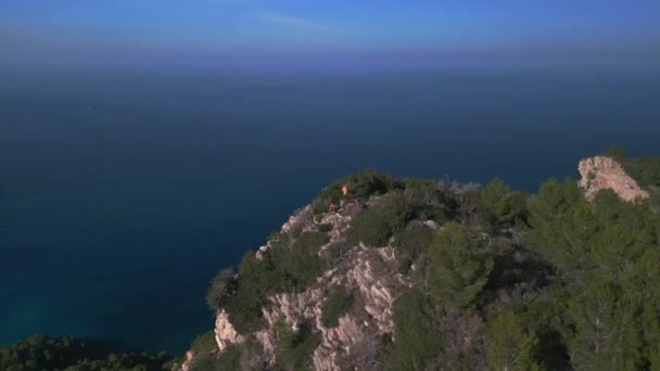 Velocità Rampa Hyperlapse Motionlapse Timelapse Drone Ibiza Montagna Escursione Bordo — Video Stock