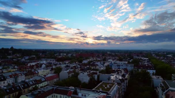 Panorama Panorama Drone Berlin Steglitz Lluvioso Día Verano 2022 Cinemática — Vídeo de stock