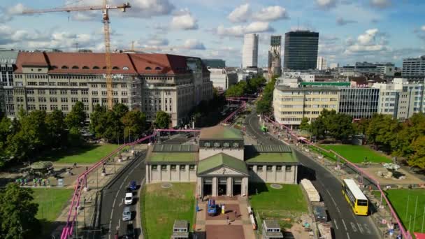 Panorama Overview Drone Wittenberg Place Summer Evening September 2022 Cinematic — Stock Video
