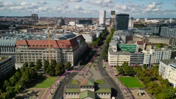 Panoramica Drone Wittenberg Place Berlino Germania Sera Estate Settembre 2022 — Video Stock