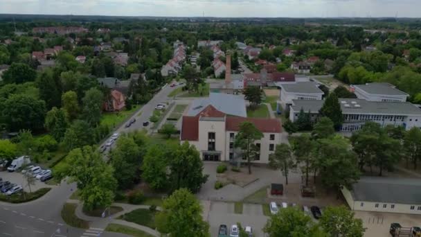 Panorama Overzicht Drone Van Een Uitgebreide School Brandenburg Zomerdag 2022 — Stockvideo