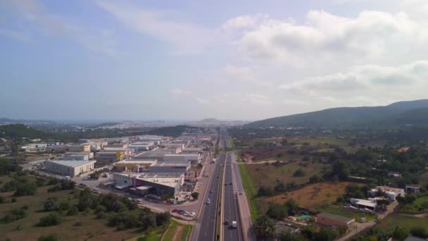 Panoramica Drone Una Grande Strada Centro Storico Giorno Estate 2022 — Video Stock