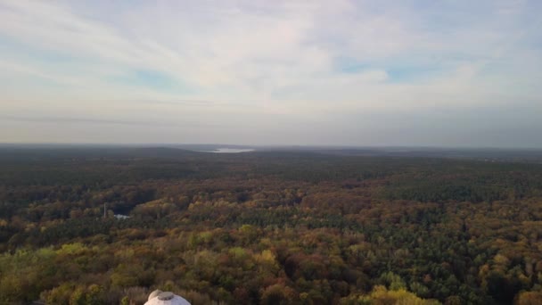 Hız Rampası Hiperlapse Hızlandırılmış Zaman Atlaması Sonbahar Ormanı Sabahında Gün — Stok video