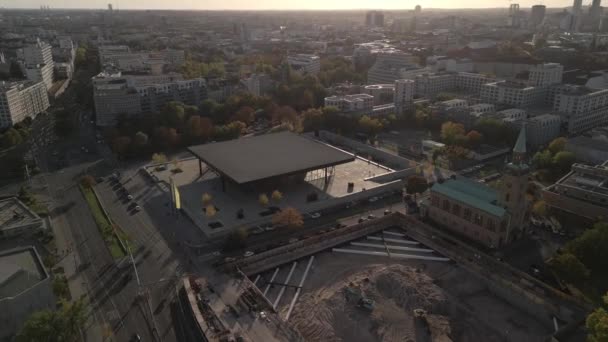 全景无人机在柏林的白天 2022年夏天 4K电影制作 — 图库视频影像