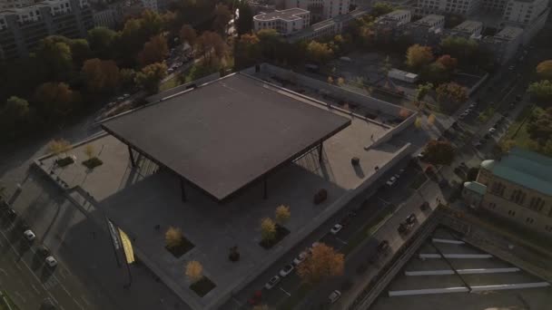 Panorama Baan Drone Berlin Overdag Zomer 2022 Cinematisch — Stockvideo