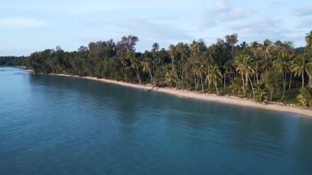 Wide Orbit Overview Drone Island Koh Kood Taphao Golden Hour — Stock Video