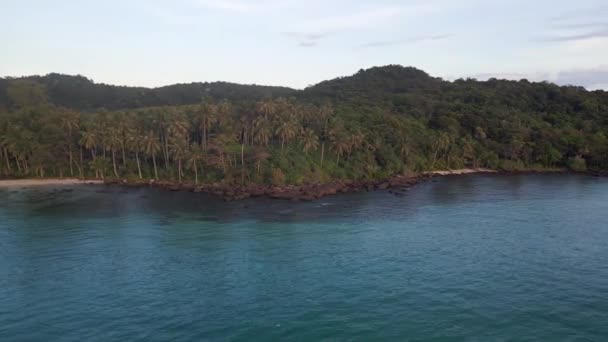 Široký Přehled Oběžné Dráhy Drone Ostrov Koh Kood Taphao Zlatá — Stock video