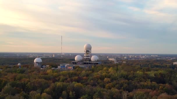 Przegląd Panoramy Dron Niemiecki Las Zachodzie Słońca 2022 Wysokiej Jakości — Wideo stockowe
