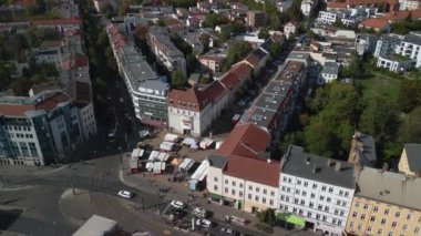 drone top-down view berlin Weissensee city, summer day 2022. High Quality 4k Cinematic footage