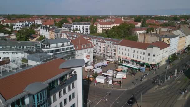 Wide Orbit Overview Drone Berlin Weissensee City Summer Day 2022 — Vídeos de Stock