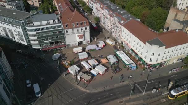 Drone Shot Footage Berlin Weissensee City Summer Day 2022 High — Vídeos de Stock