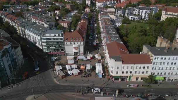Wide Orbit Overview Drone Berlin Weissensee City Summer Day 2022 — Vídeos de Stock