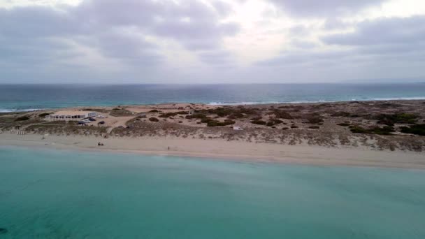 Panorama Overview Drone Beach Formentera Island Ibiza Spain Fall 2022 — Stock videók