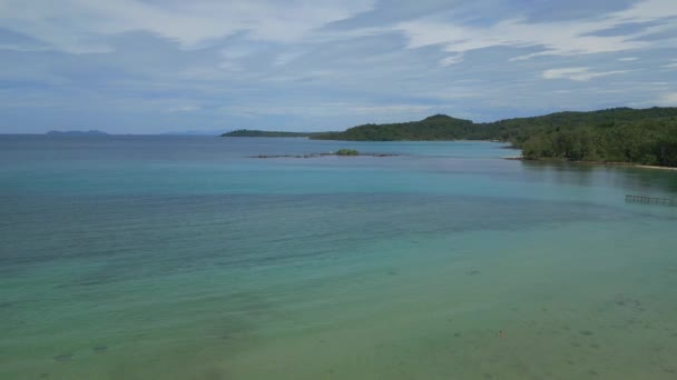 Panorama Overview Drone Paradise Beach Thailand Koh Kood Dezember 2022 — Stockvideo