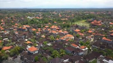 rotation to right drone in Bali Ubud, Spring 2017. High Quality Cinematic footage