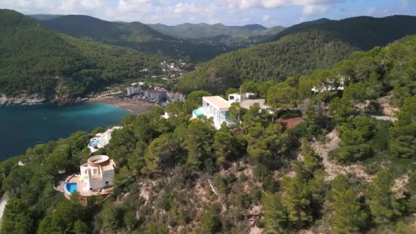 Panorama Orbit Drone Island Ibiza Autumn 2022 High Quality Cinematic — Vídeos de Stock