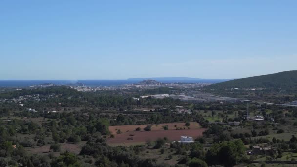 Panorama Panorama General Drone Desde Discoteca Privilegio Partido Isla Ibiza — Vídeos de Stock