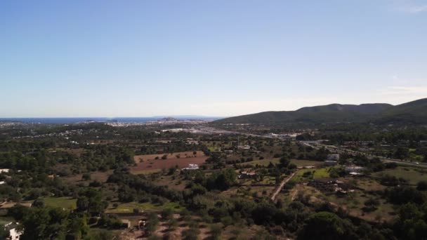Panorama Επισκόπηση Drone Disco Club Privilege Party Island Ibiza Spain — Αρχείο Βίντεο