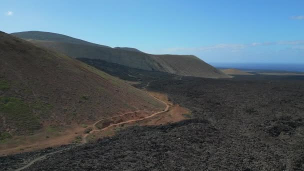 Speed Ramp Hyperlapse Motionlapse Timelapse Lava Field Lanzarote Canary Islands — Stockvideo