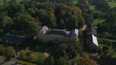speed ramp Hyperlapse motionlapse timelapse of village ziethen castle in brandenburg germany, sunny summer day 2022. High Quality 4k Cinematic footage