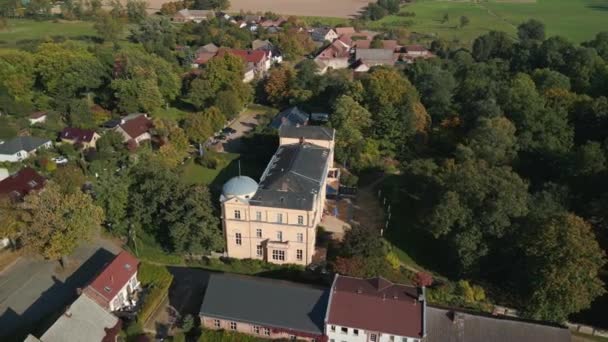 Village Ziethen Castle Brandenburg Germany Sunny Summer Day 2022 High — Stockvideo