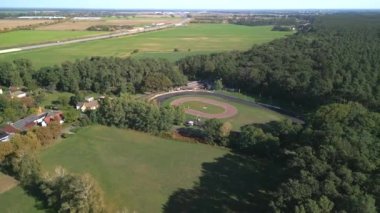 speed ramp Hyperlapse motionlapse timelapse ace track oval course germany, sunny summer day 2022. High Quality 4k Cinematic footage.