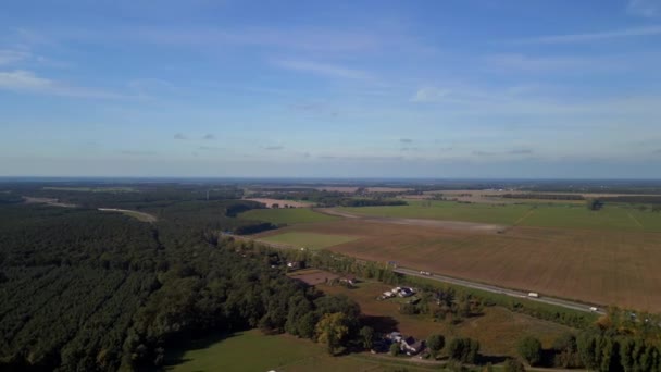 Panorama Overview Drone Germany Sunny Summer Day 2022 High Quality — Stockvideo