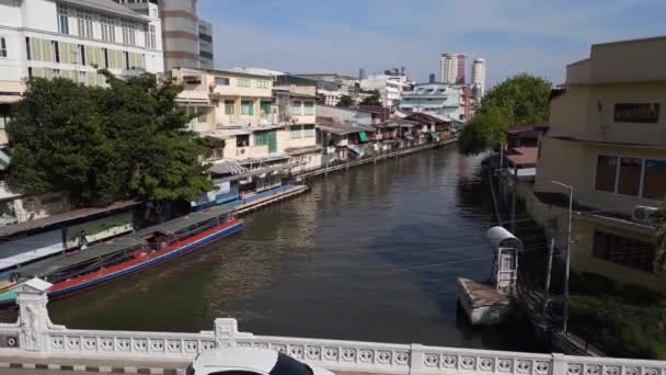 Overflight Drone Footage Bangkok Thailand Sunny Day 2022 High Quality — Vídeo de Stock