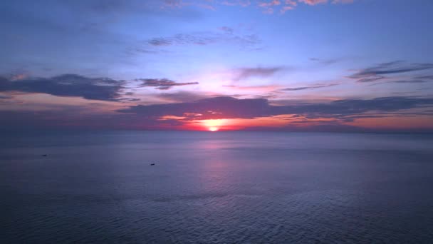 Zachód Słońca Białej Plaży Koh Chang Island Tajlandia 2022 Wysokiej — Wideo stockowe