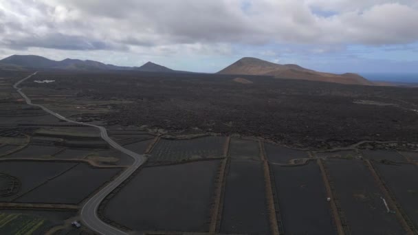 Panorama Overview Drone Canary Islands Spain Cloudy Day 2023 High — Wideo stockowe