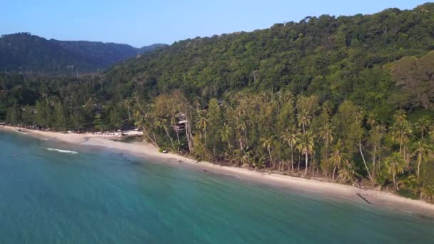 Przegląd Panoramy Drone Koh Kood Wyspa Tajlandia Słoneczny Dzień 2022 — Wideo stockowe