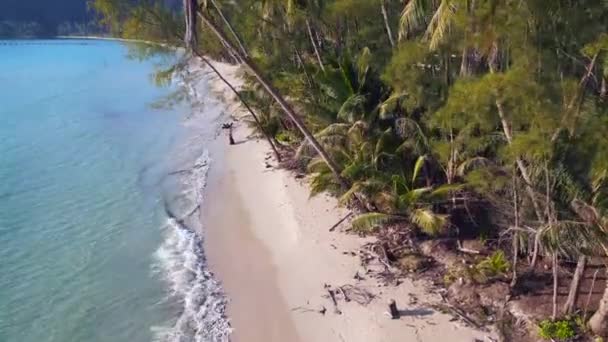 Descending Drone Koh Kood Island Thailand Sunny Day 2022 High — Stock Video