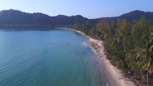 Descending Drone Koh Kood Island Thailand Sunny Day 2022 High — Stok Video