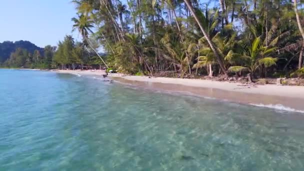 Wide Orbit Overview Drone Koh Kood Island Thailand Sunny Day — Stock Video