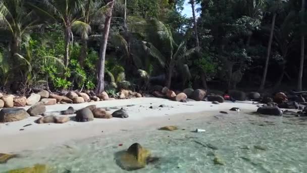Sorvolo Sorvolare Drone Filmato Spiaggia Bianca Koh Kood Island Thailandia — Video Stock