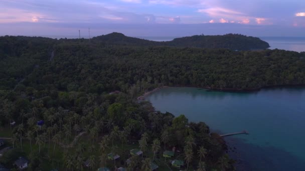 Panorama Orbit Drohne Über Kut Insel Thailand Morgen Sonnenaufgang 2022 — Stockvideo
