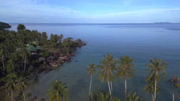 Sorvolo Sorvolare Drone Spiaggia Kut Isola Thailandia Mattina Alba 2022 — Video Stock
