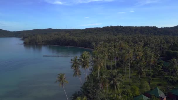 Panorama Orbit Drone Beach Kut Insel Thailand Morgen Sonnenaufgang 2022 — Stockvideo