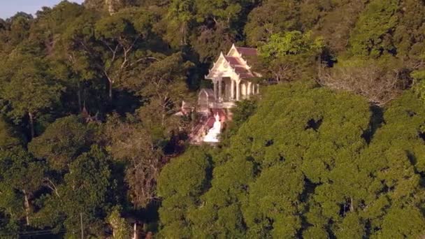 Panorama Übersicht Drohne Weißer Buddha Island Koh Kood Thailand 2022 — Stockvideo