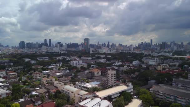 Panorama Επισκόπηση Drone Μπανγκόκ District Ari Ταϊλάνδη 2022 Uhd Κινηματογραφικό — Αρχείο Βίντεο