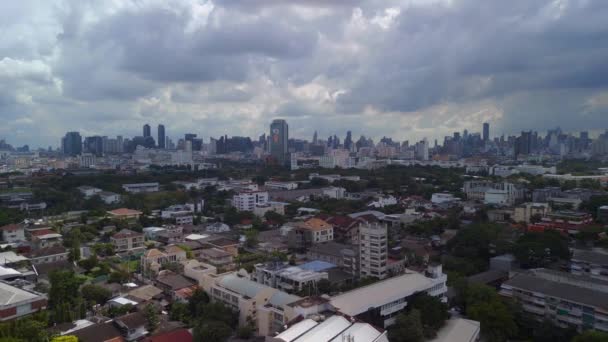 Панорамный Обзорный Беспилотник Bangkok District Ari Таиланд 2022 Кинокадры Uhd — стоковое видео