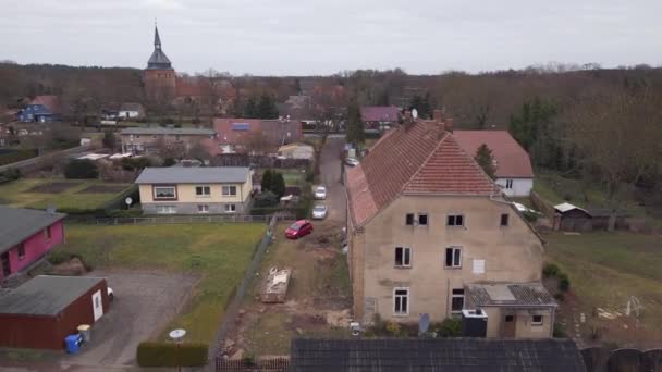 Luessow Western Pomerania Germany Winter 2023 High Quality Uhd Cinematic — Stock Video