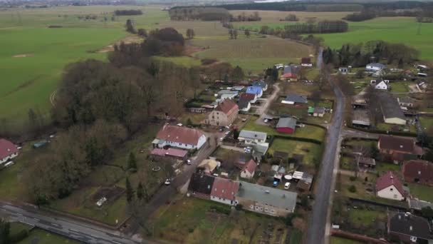 Panorama Visão Geral Drone Dilapidado Mansão Luessow Western Pomerania Alemanha — Vídeo de Stock