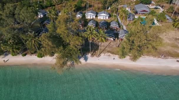 Drohne Von Oben Nach Unten Blick Koh Kood Island Secret — Stockvideo