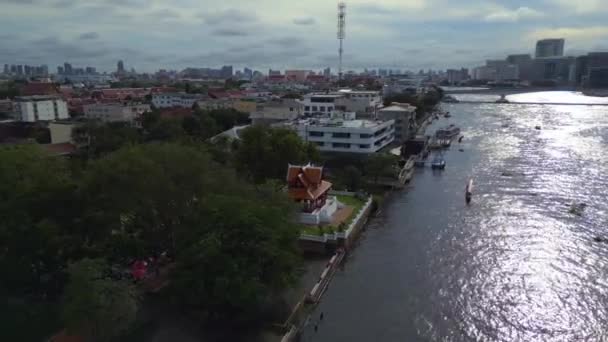 Dron Órbita Panorámica Phra Sumen Fort Tailandia 2022 Imágenes Cinematográficas — Vídeos de Stock