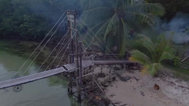Πανόραμα Τροχιά Drone Koh Kood Νησί Bang Bao Παραλία Ταϊλάνδη — Αρχείο Βίντεο