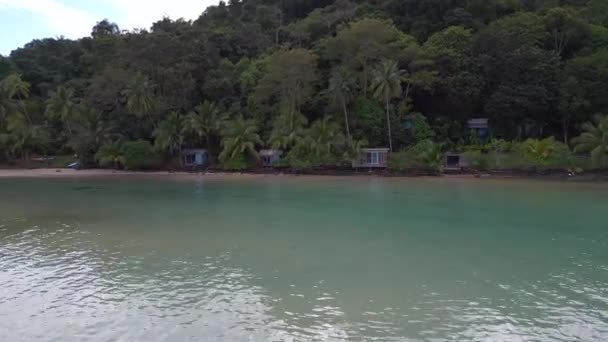 Ziehen Sie Drohne Koh Kood Insel Bang Bao Strand Thailand — Stockvideo