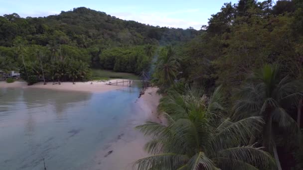 Przegląd Panoramy Drone Koh Kood Wyspa Bang Bao Plaża Tajlandia — Wideo stockowe