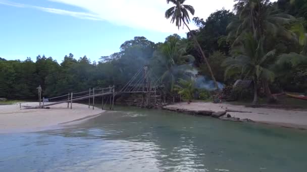 Fly Push Drone Koh Kood Island Bang Bao Beach Thailand — стокове відео